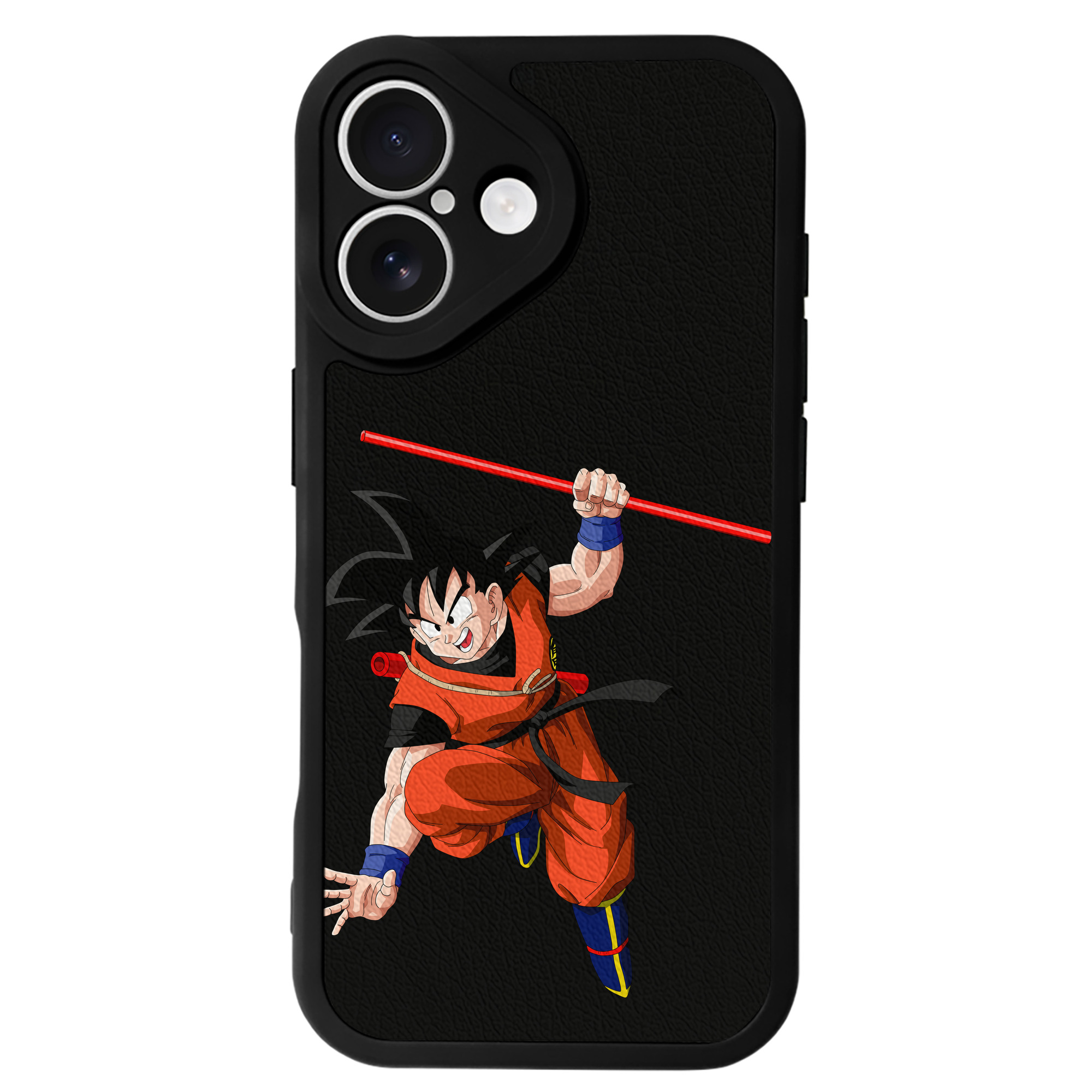 （画像用） ドラゴンボール 孫悟空（そん ごくう）Son Goku カカロット DRAGON BALL Kakarotto 【iPhone 16シリーズ対応】シリコンスマホケース（レザー調） 材質：シリコン